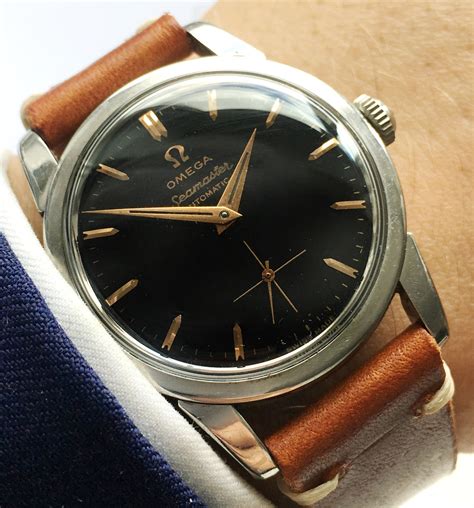 vintage omega seamaster black dial|vintage Omega Seamaster watch price.